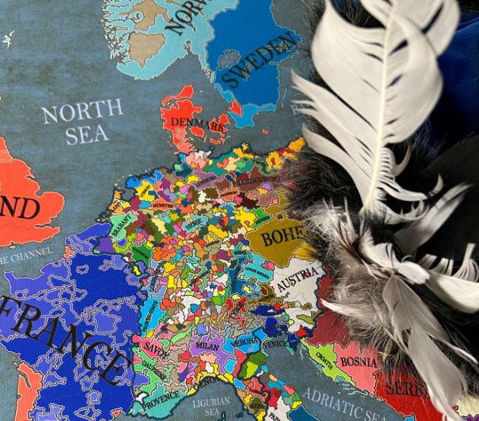 1337 Karte von Europa am Vorabend des 100-jährigen Krieges