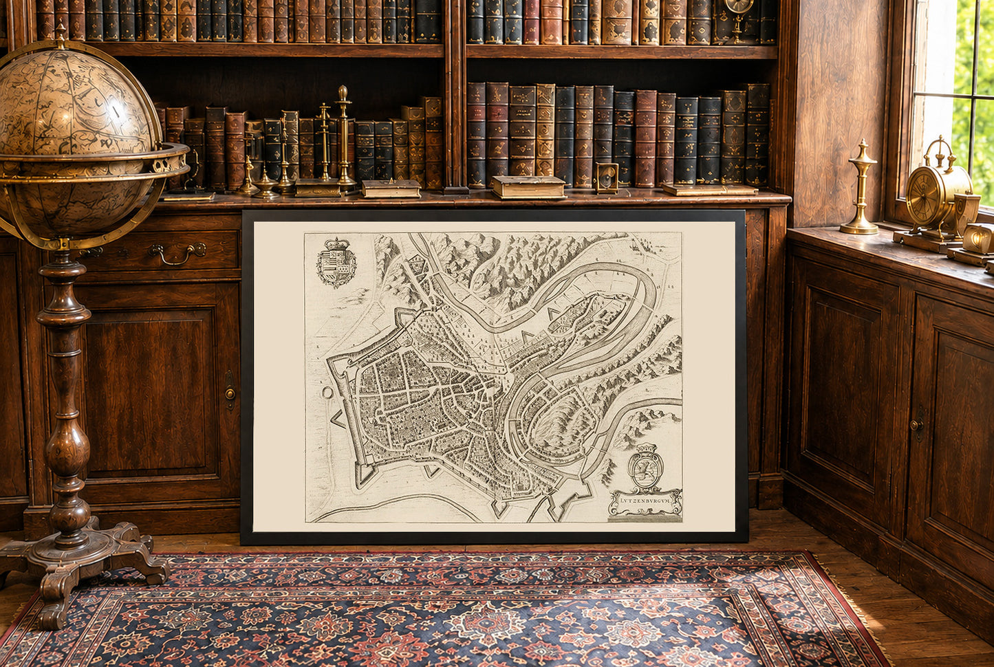 1652 Luxembourg Map Poster - Bird’s-Eye City Plan with Fortifications