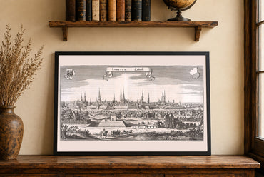 1653 Lübeck Map Poster - Detailed Panoramic City Plan with Hanseatic Architecture