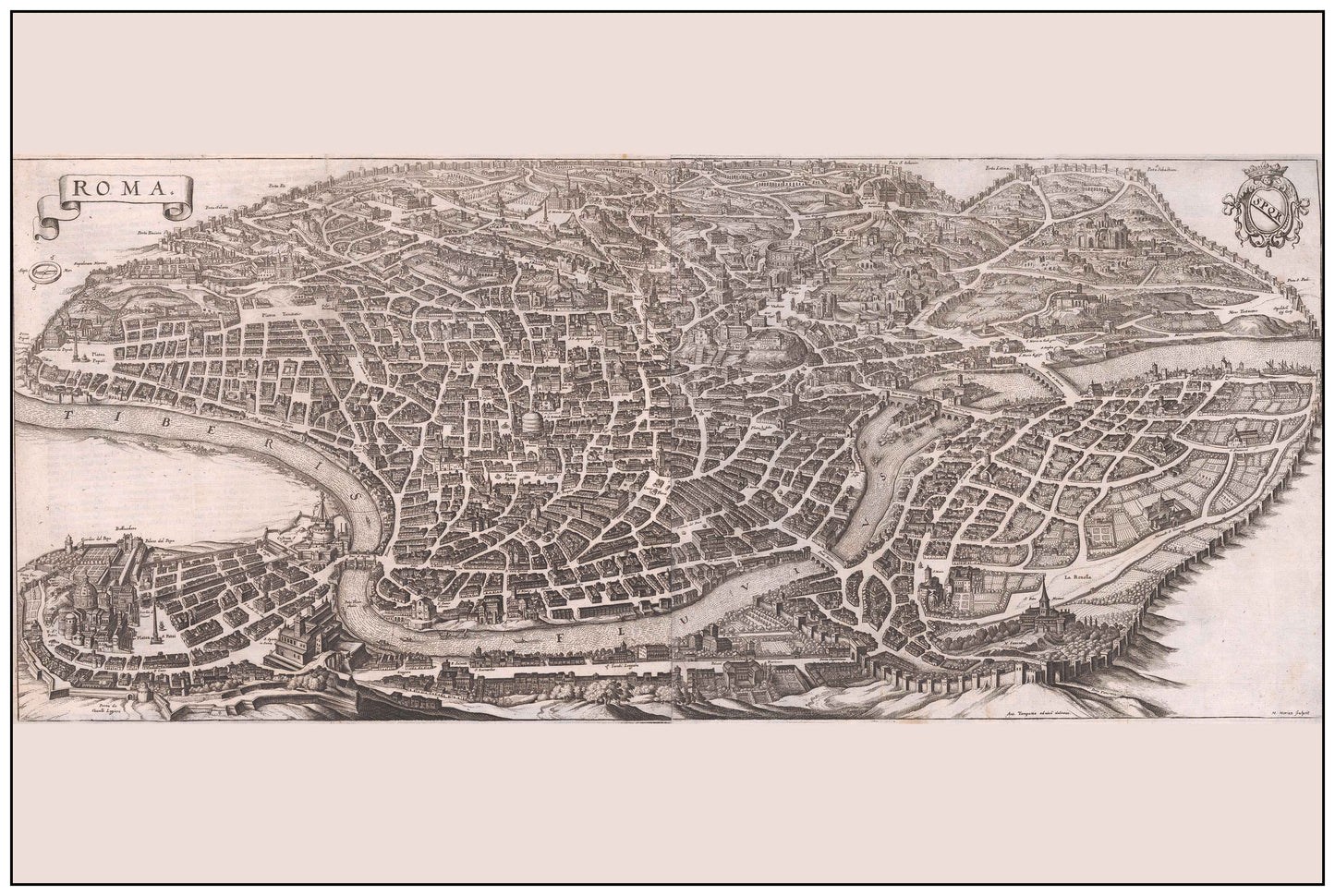 Rome in 1688 - Historical Map of the Papal Capital - Strategy Maps