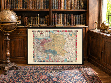Vintage Map of 1770 Polish-Lithuanian Commonwealth & Partitions