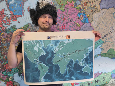Record mondiale delle Tre Montagne di Florryworry - Poster della mappa di Europa Universalis V