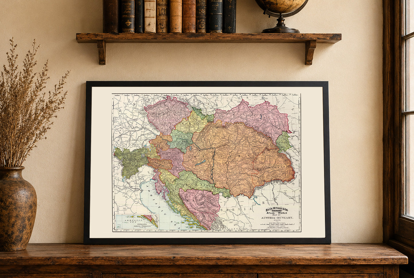 Austria-Hungary 1897 - Historical Map of the Dual Monarchy