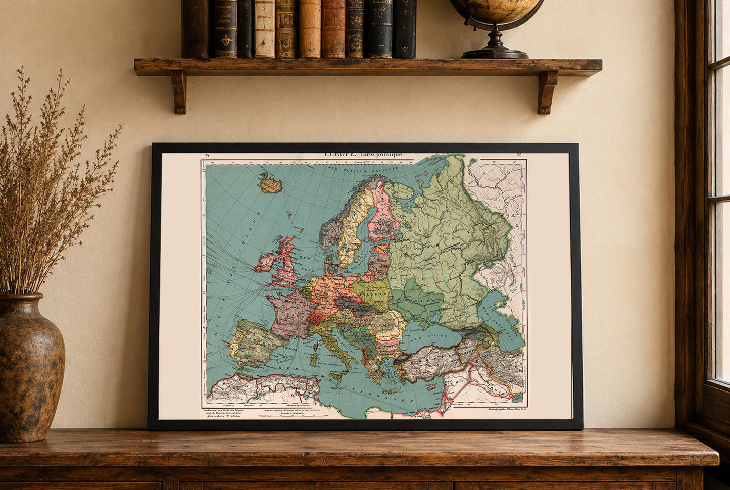 Europa 1921 - Mapa histórico posterior a la Primera Guerra Mundial