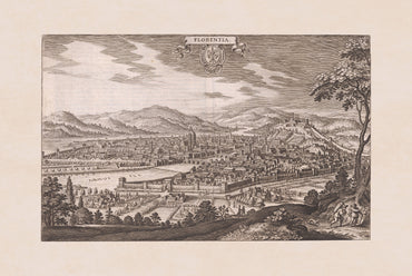 Florence in 1688 - Map of the Medici Capital of Tuscany
