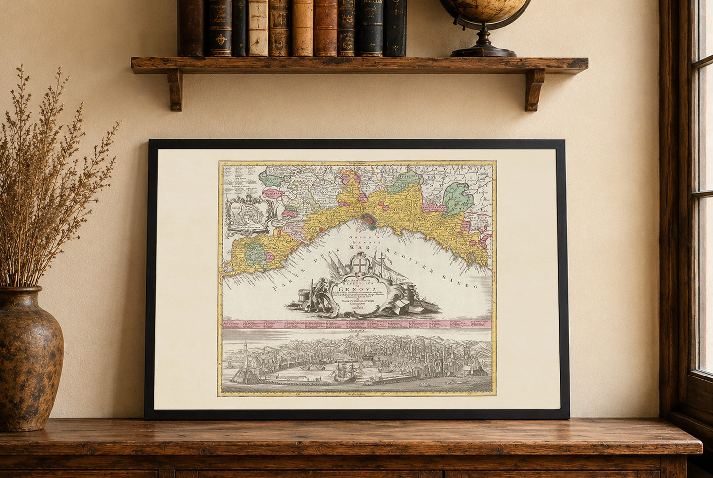 Genoa City Map Poster (1777) - Vintage Panorama & Historical Italy Wall Art