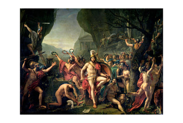 Leonidas at Thermopylae 1814 - Jacques-Louis David - Last Stand of the 300 Spartans Historical Painting Poster