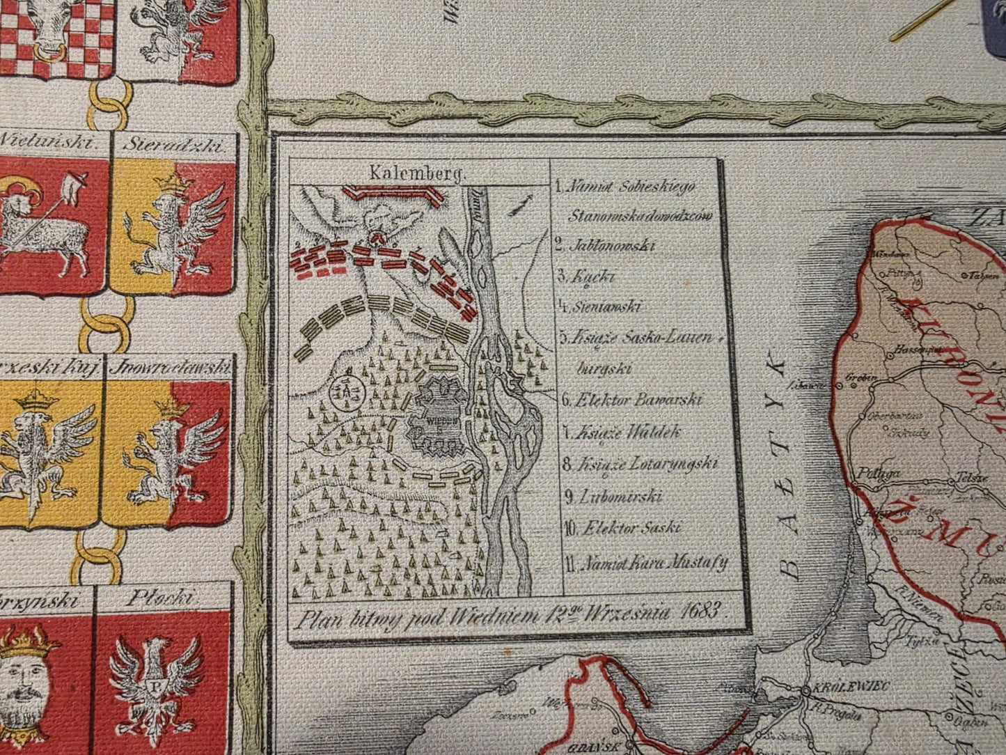 Poland Map Poster During the Reign of Jan III Sobieski - Vintage Wall Art