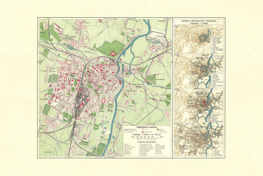 Poznań City Map Poster (1932) - Vintage Polish City Plan & Historical Growth Maps