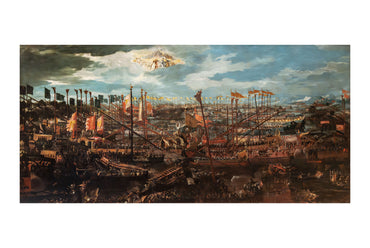 The Battle of Lepanto - Andrea Vicentino - Ottoman Empire and Holy League Naval Battle Historical Painting Poster
