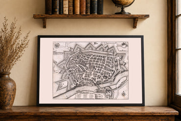 Ulm 1643 - Carte historique de la ville impériale libre