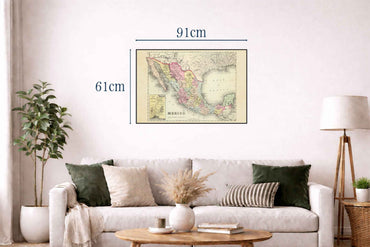 1856 Mexico Cartography Print - Vintage Map with State Boundaries and Regional Detail - Strategy Maps