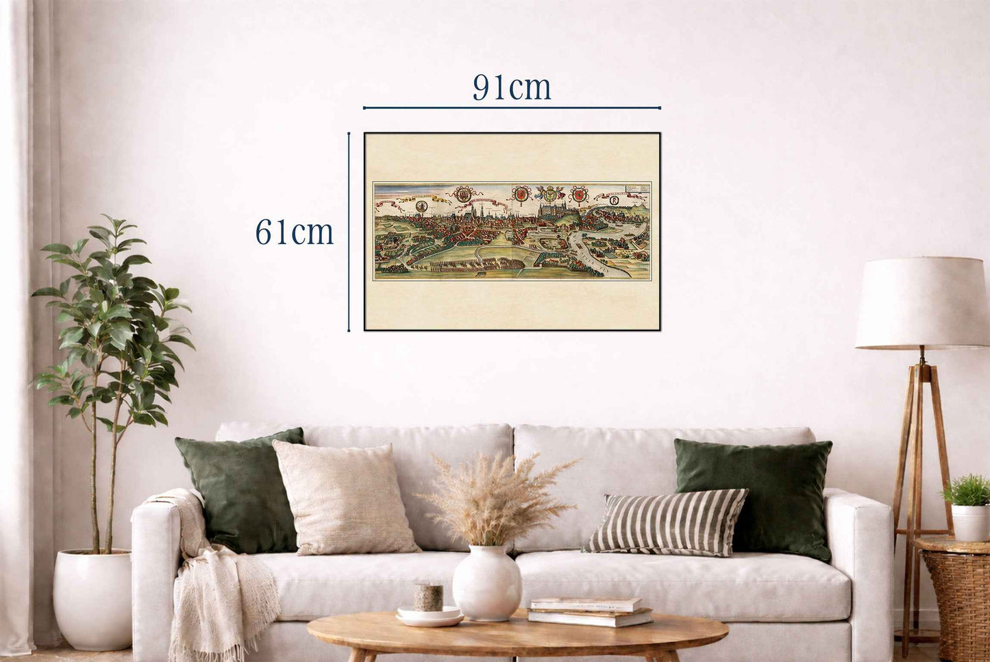 1652 Toruń Poland Antique City Map Print - Bird’s Eye View - Vintage Polish Wall Art