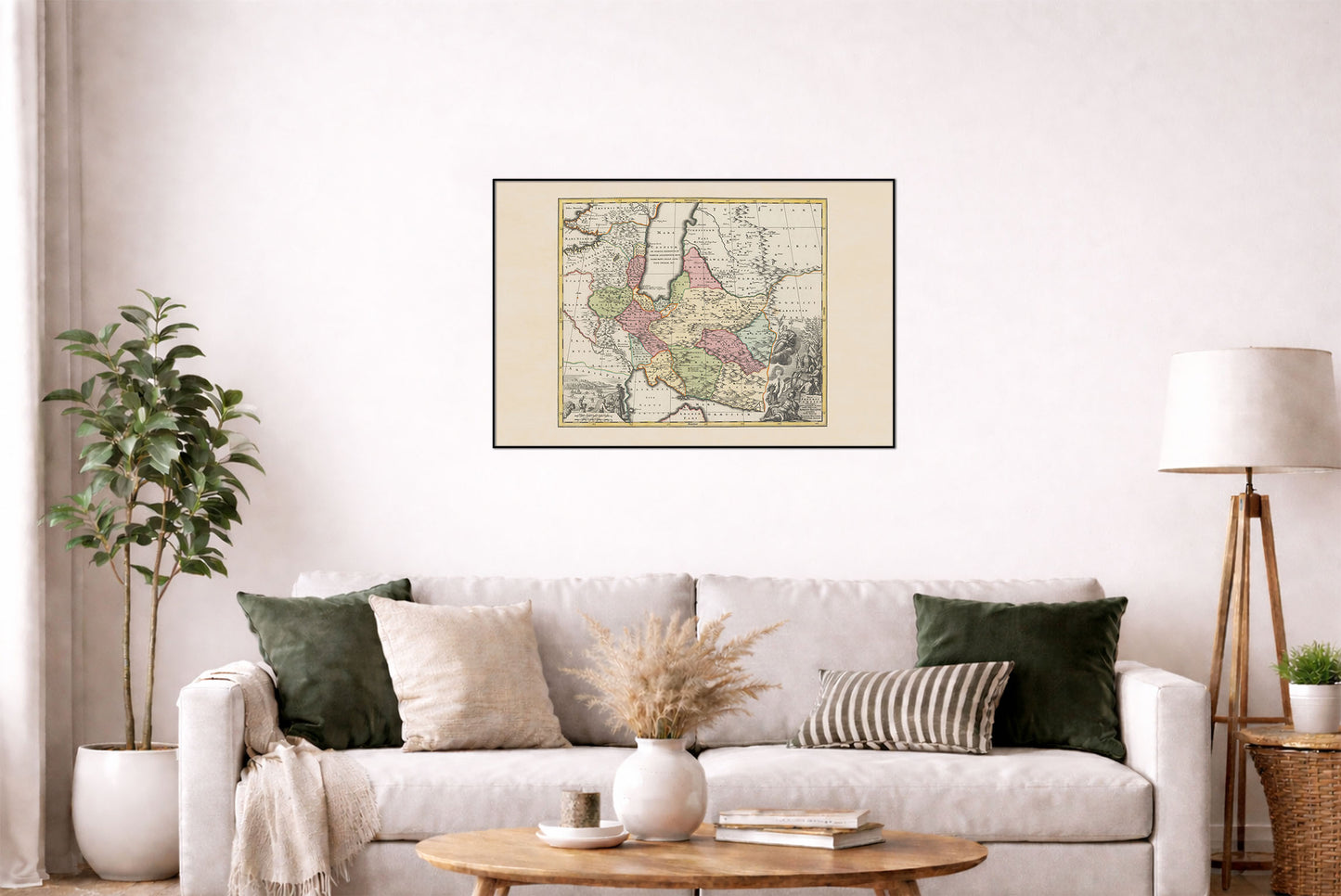 Persia Map Poster - Antique Map of the Persian Empire & Iran, 18th Century Wall Art