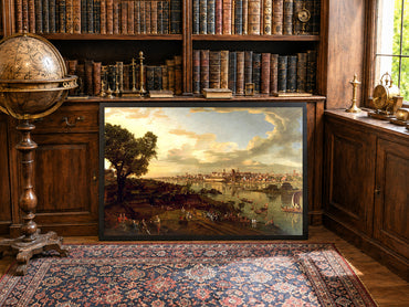 Bellotto View of Warsaw from Praga Poster - Vintage Warsaw Cityscape Wall Art