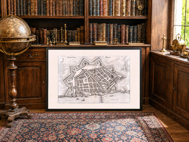 Carte Antique de Toruń de 1652 - Vue à Vol d’Oiseau - Art Mural Vintage Polonais