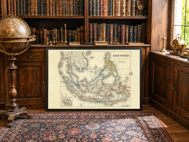 1856 East Indies Cartography Print - Vintage Map with Colonial Boundaries