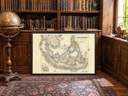 1856 East Indies Cartography Print - Vintage Map with Colonial Boundaries