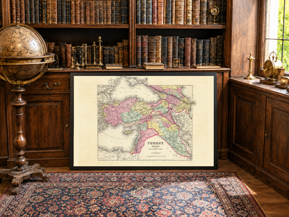 1856 Turkey Asia Caucasus Cartography Print - Vintage Map with Detailed Borders and Geography