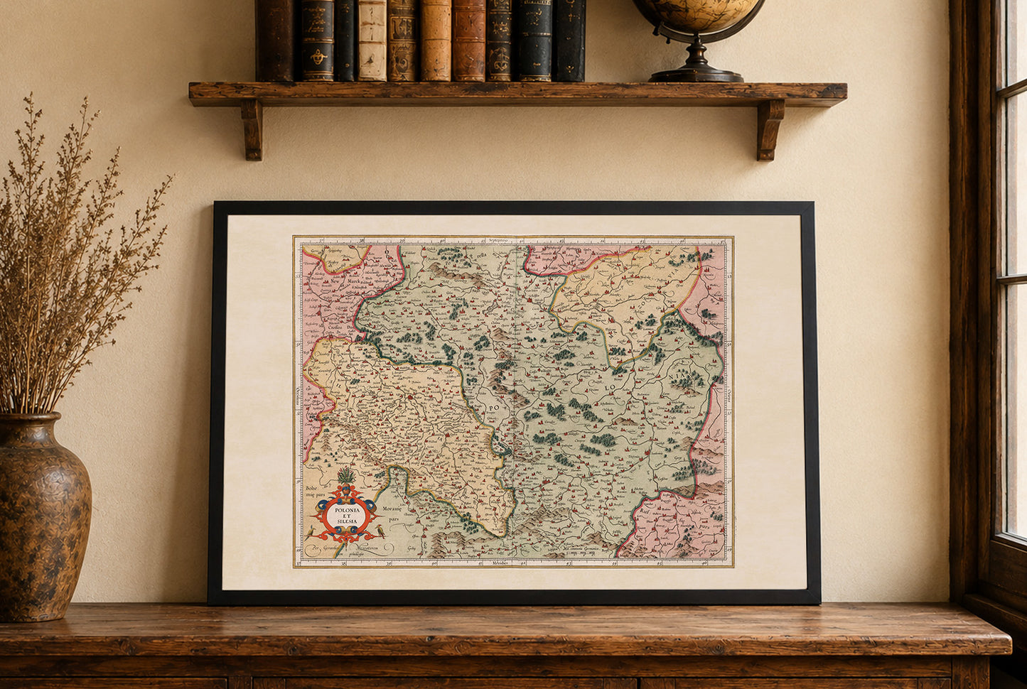 1623 Polonia Et Silesia Map - Vintage Atlas Map of Poland & Silesia
