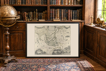 1652 India Orientalis Cartography Print - Large-Scale Southeast Asia Map