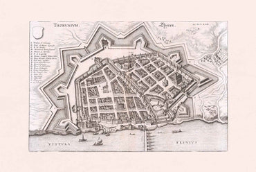 1725 Historic Toruń Engraving by Gabriel Bodenehr - Vintage Polish Decor