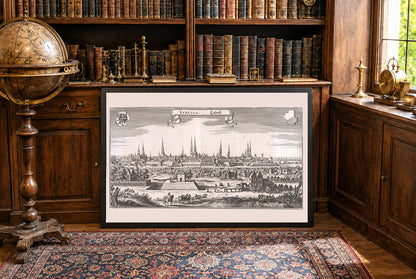 1653 Lübeck Map Poster - Detailed Panoramic City Plan with Hanseatic Architecture
