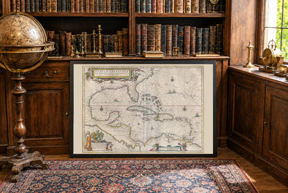 Plakat: Karaiby 1662 - Insvlae Americanae Atlas Maior