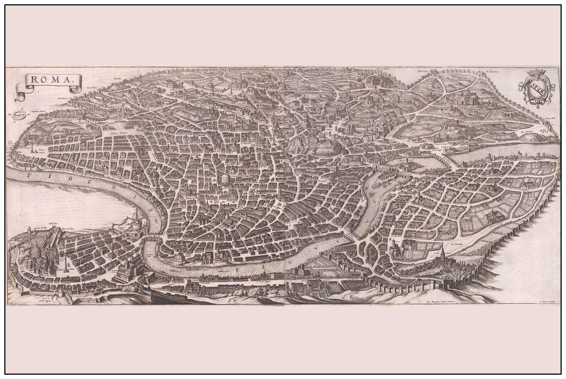 Rome in 1688 - Historical Map of the Papal Capital - Strategy Maps