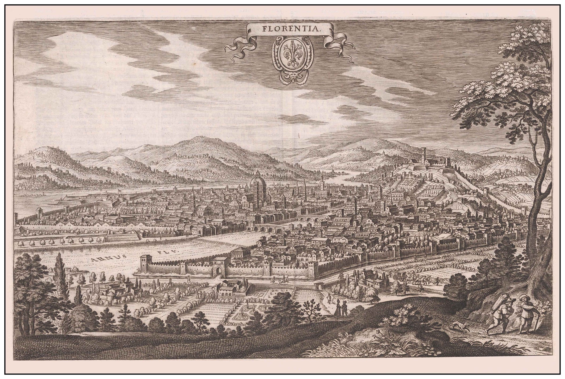 Florence in 1688 - Map of the Medici Capital of Tuscany - Strategy Maps