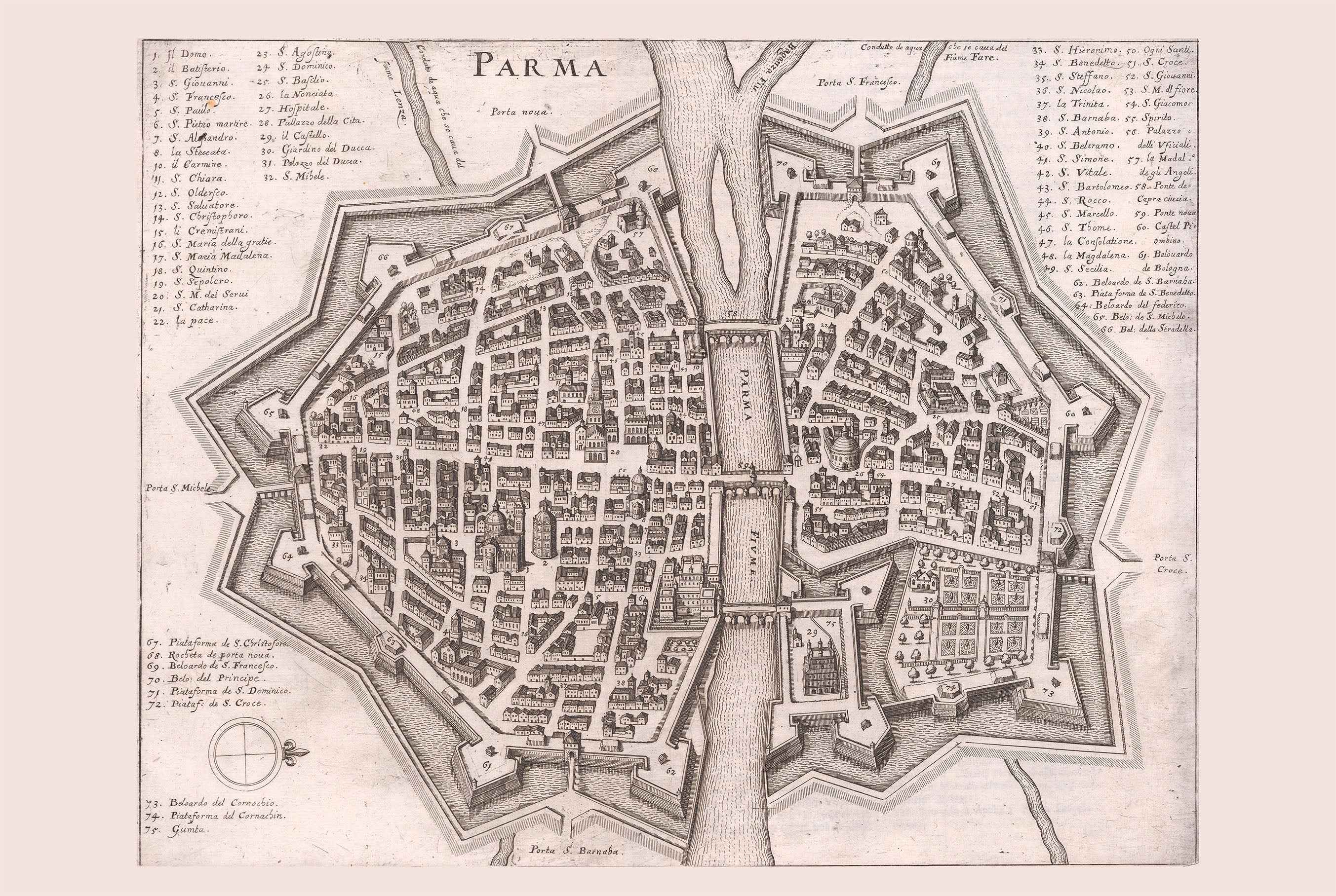 1688 Parma Map Poster - Early Modern City Plan with Detailed Urban Layout - Strategy Maps