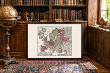 1730 Europe - Historical Wall Map of the Early 18th Century