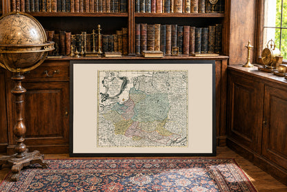 1753 Carte murale historique de la République des Deux Nations
