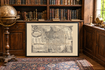 1773 Rome Cartography Print - Vintage City Plan with Precise Urban Layout