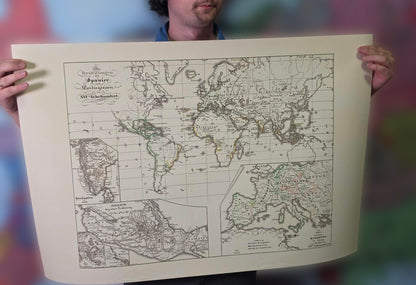 1854 Spanish & Portuguese Colonial Empire Map - Vintage Historical Atlas Print