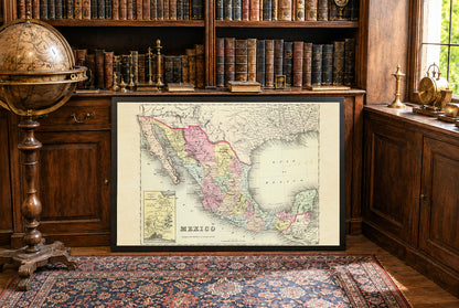 1856 Mexico Cartography Print - Vintage Map with State Boundaries and Regional Detail