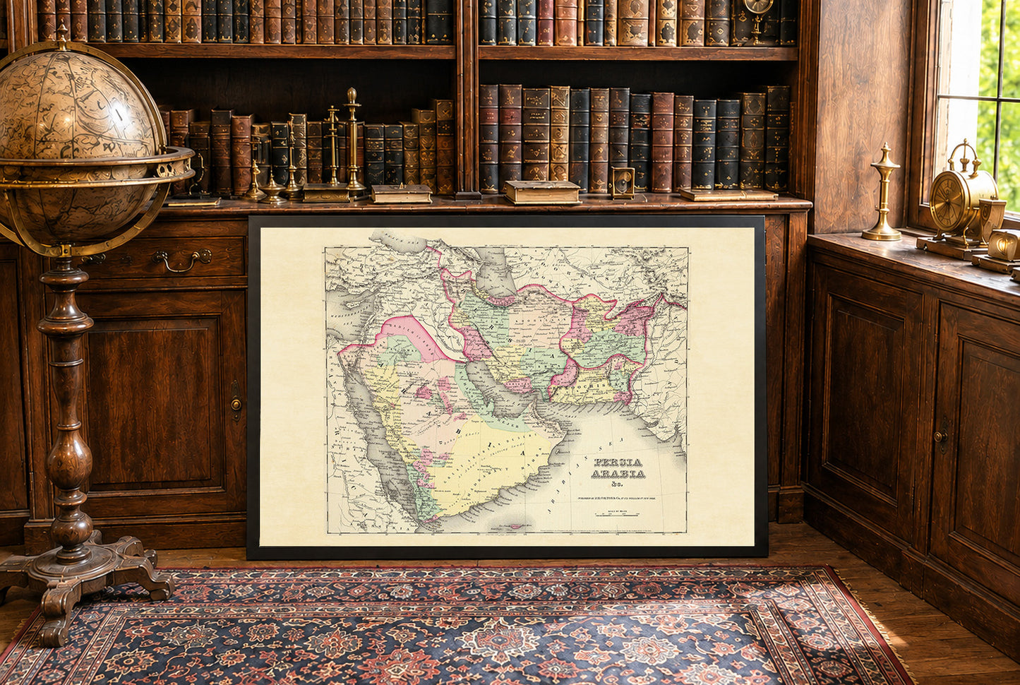 1854 Spanish & Portuguese Colonial Empire Map - Vintage Historical Atlas Print