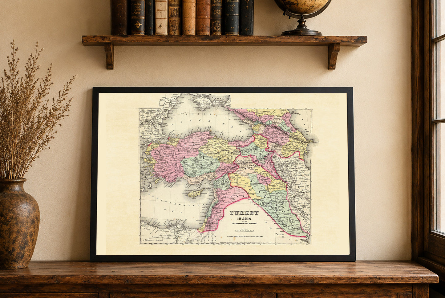 1856 Turkey Asia Caucasus Cartography Print - Vintage Map with Detailed Borders and Geography