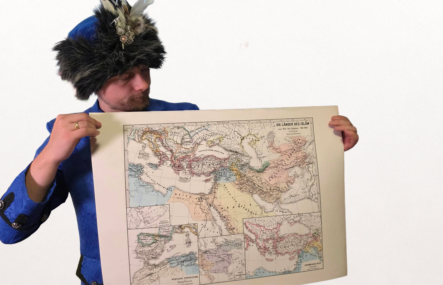 Mondo islamico 945–1055 - Mappa dei Buyidi, Fatimidi e Abbasidi