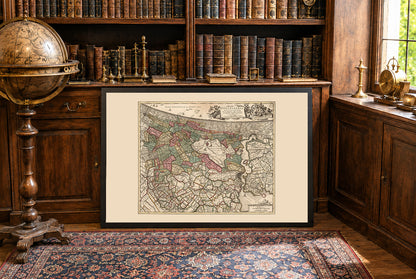 Amsterdam in 1740 - Historical Map of the Dutch Republic’s Trade Capital