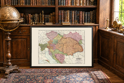 Autriche-Hongrie 1897 - Carte historique de la Double Monarchie