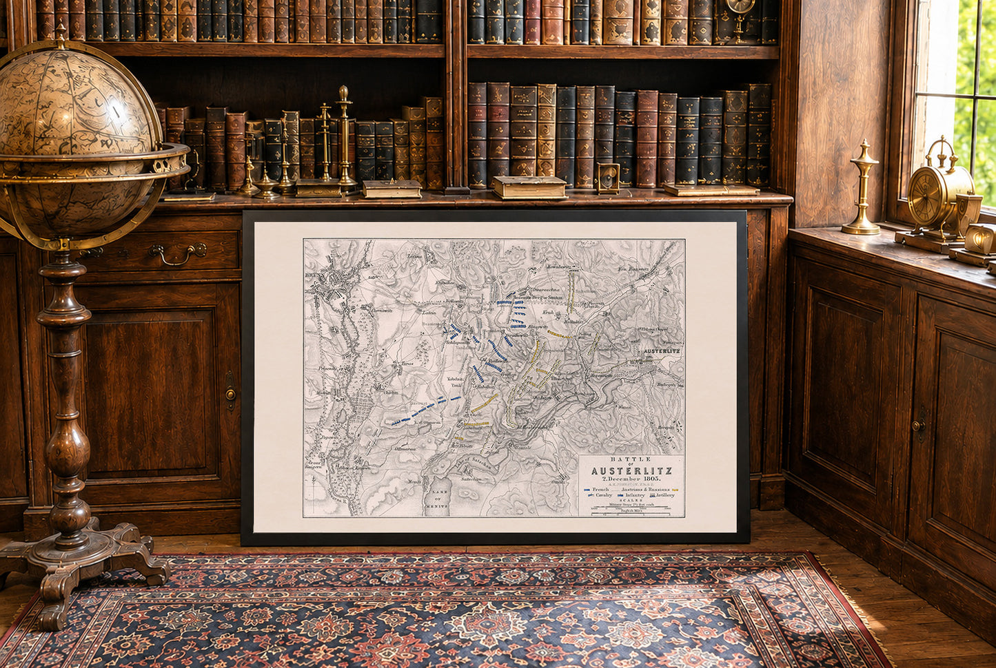 Battle of Austerlitz Map Poster (1805) - Napoleon’s Greatest Victory Military Wall Art