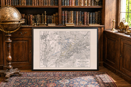 Battle of Austerlitz Map Poster (1805) - Napoleon’s Greatest Victory Military Wall Art