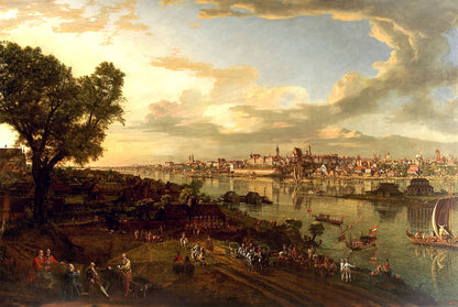 Bellotto View of Warsaw from Praga Poster - Vintage Warsaw Cityscape Wall Art