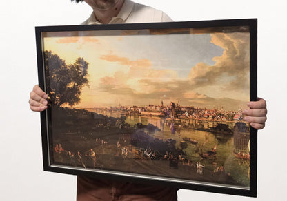 Bellotto View of Warsaw from Praga Poster - Vintage Warsaw Cityscape Wall Art
