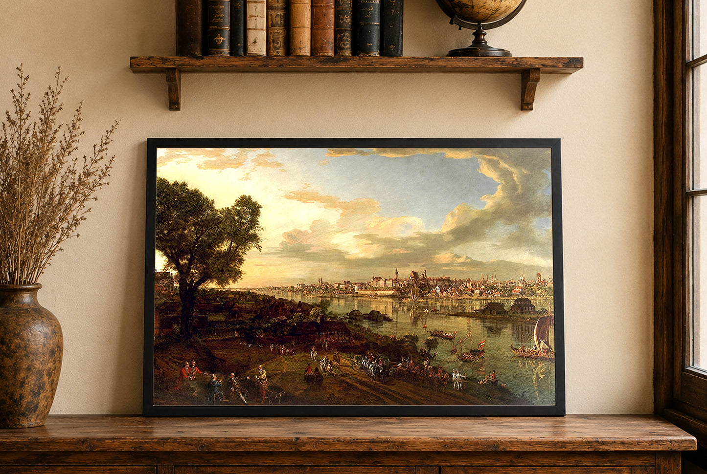 Bellotto Blick auf Warschau von Praga Poster - Vintage Warschau Stadtansicht Wandkunst