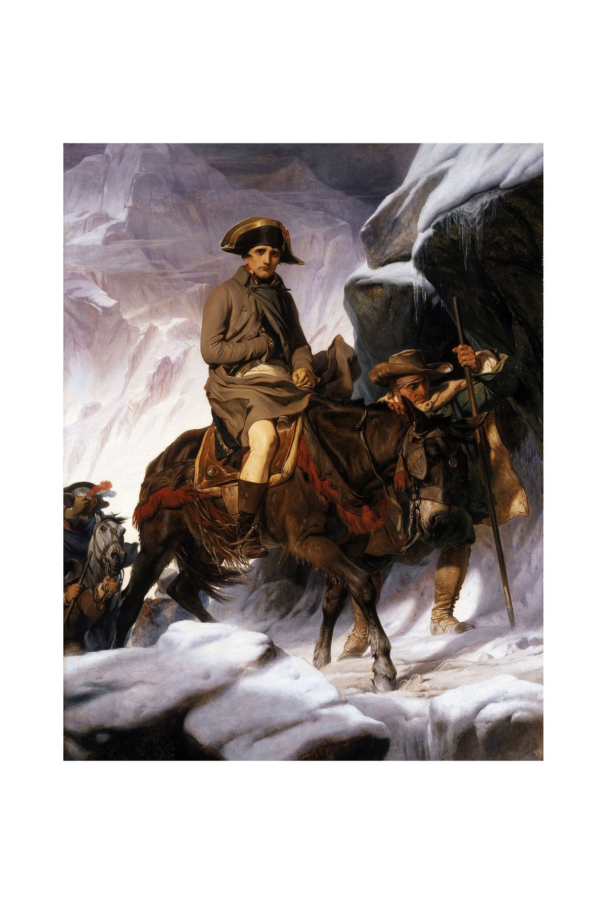 Bonaparte Przekraczający Alpy 1850 - Paul Delaroche - Napoleon Bonaparte - Historyczny Plakat z Obrazem