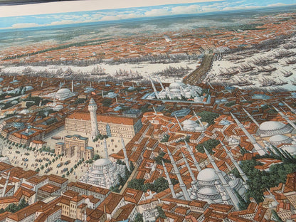 Constantinople 1896 - Vintage Painting of the Ottoman Capital
