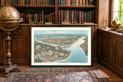 Constantinople 1896 - Vintage Painting of the Ottoman Capital