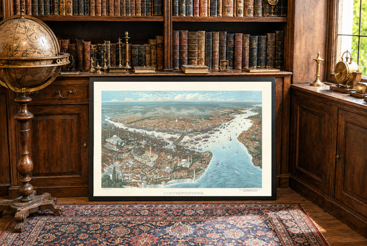Constantinople 1896 - Vintage Painting of the Ottoman Capital